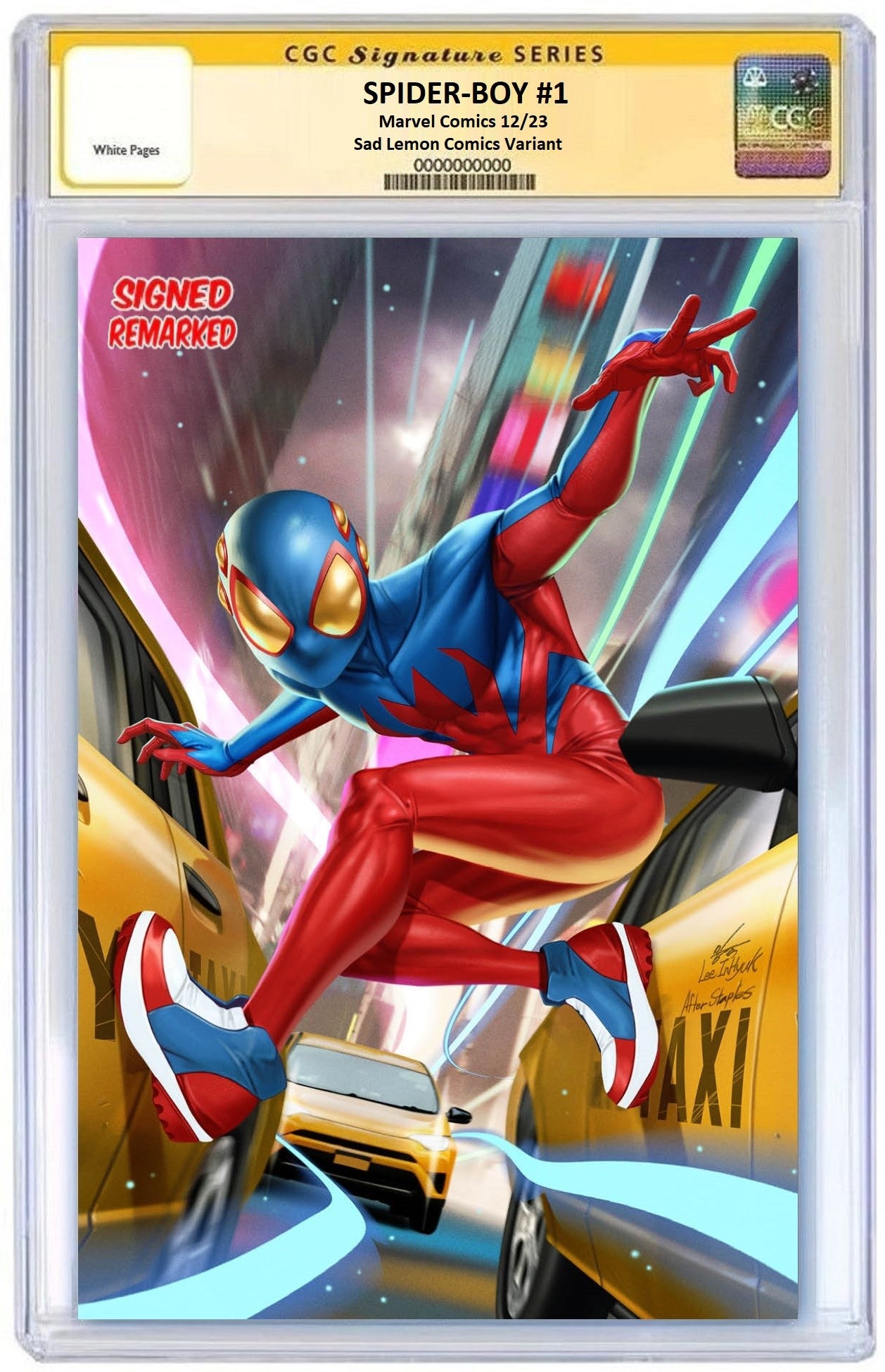 SPIDER-BOY #1 INHYUK LEE VIRGIN VARIANT LIMITED TO 600 COPIES WITH NUMBERED COA CGC REMARK PREORDER