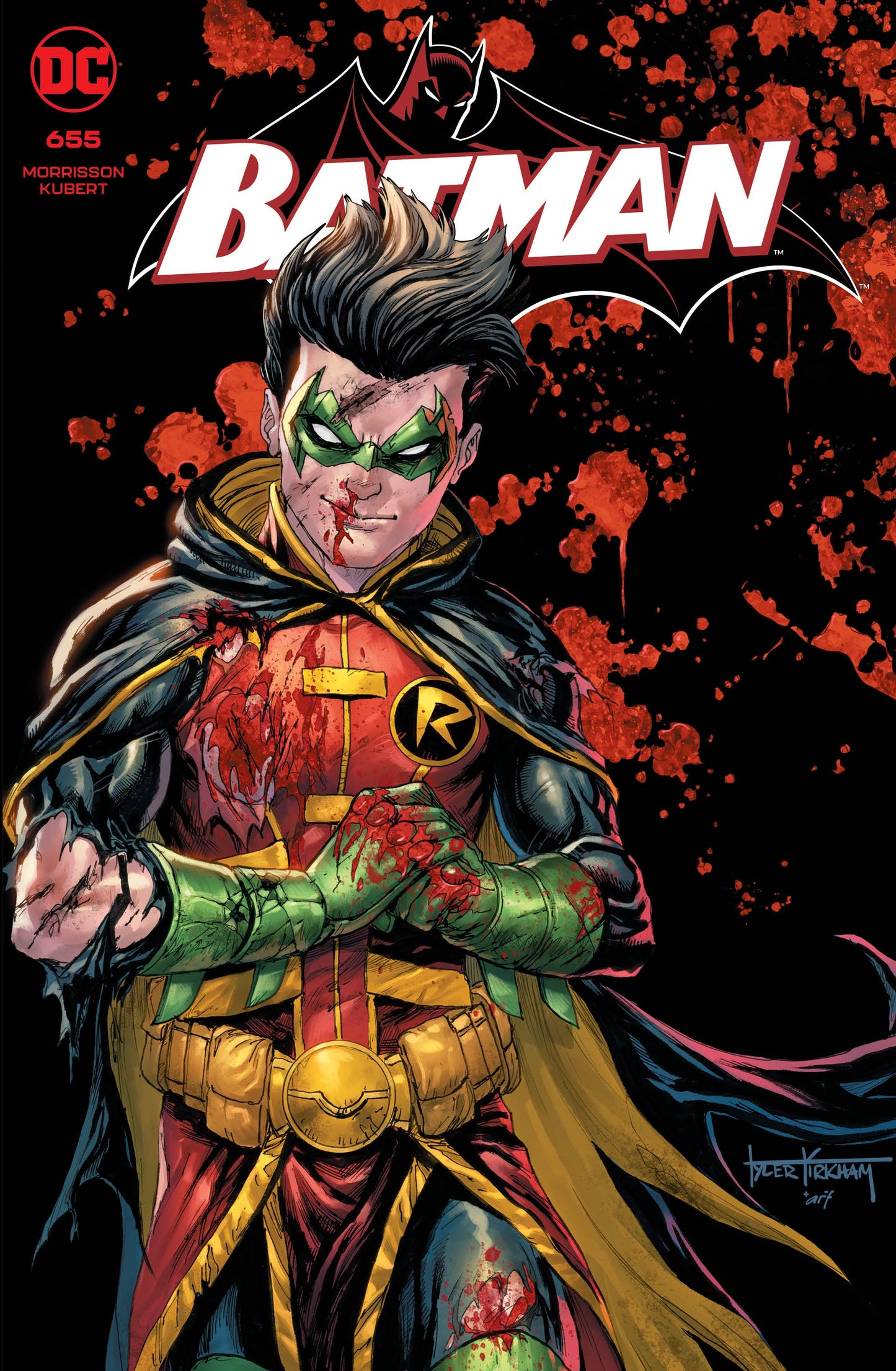 BATMAN #655 TYLER KIRKHAM DAMIEN WAYNE BATTLE DAMAGE SDCC TRADE DRESS VARIANT LIMITED TO 1500 COPIES