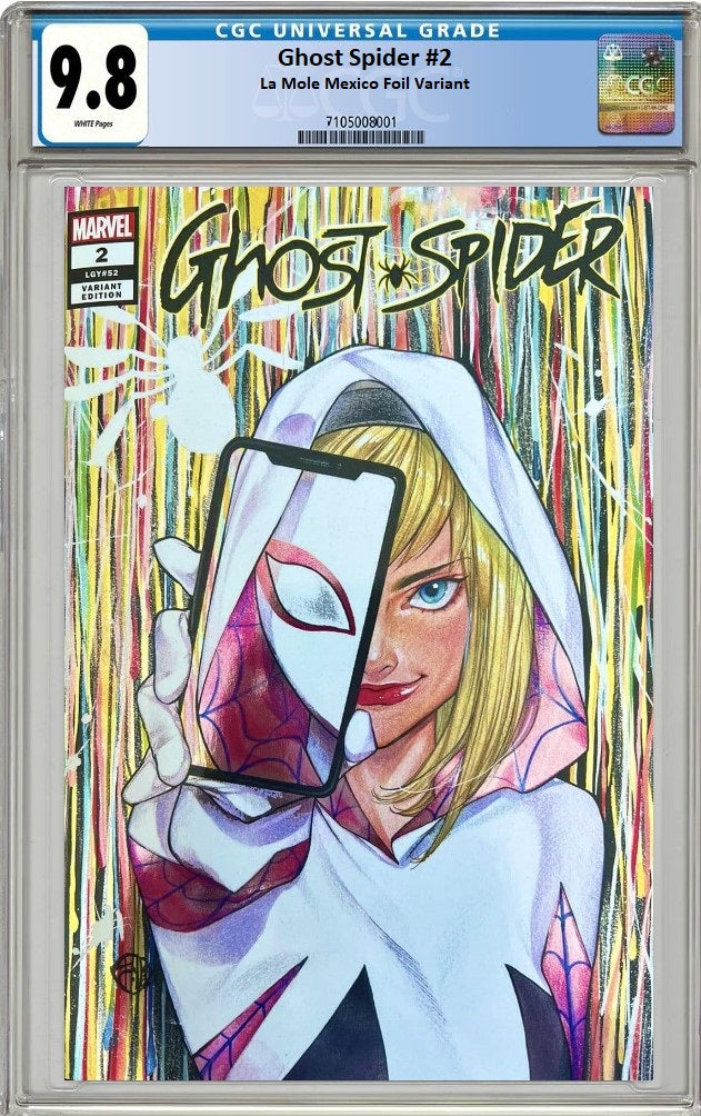 GHOST-SPIDER #2 PEACH MOMOKO LA MOLE FOIL VARIANT LIMITED TO 1000 COPIES CGC 9.8 PREORDER