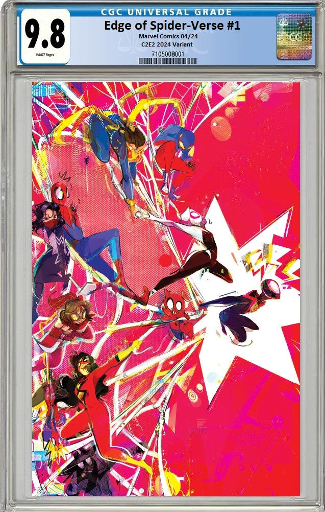EDGE OF SPIDER-VERSE #1 NICOLETTA BALDARI C2E2 2024 VIRGIN VARIANT LIMITED TO 400 COPIES WITH NUMBERED COA - RAW & GRADED OPTIONS