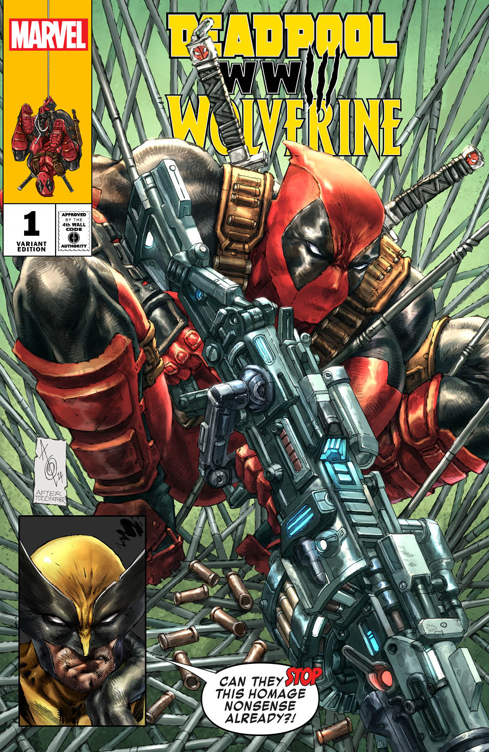 DEADPOOL WOLVERINE WWIII #1 ALAN QUAH ANTI-HOMAGE VARIANT LIMITED TO 600 COPIES WITH NUMBERED COA