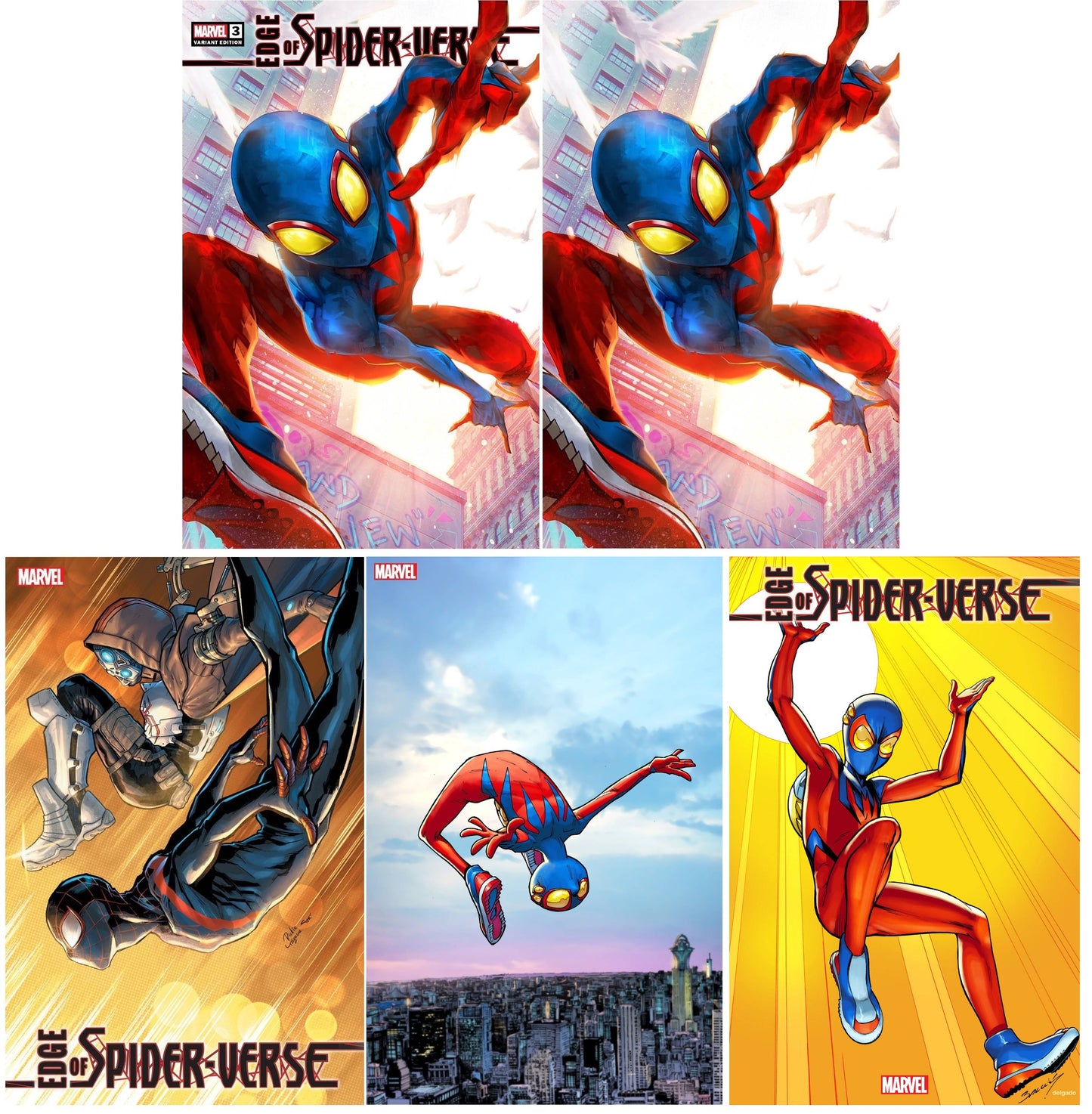 EDGE OF SPIDER-VERSE #3 IVAN TAO TRADE/VIRGIN VARIANT SET LIMITED TO 1000 SETS + 1:25, 1:100 & 1:200 VARIANTS