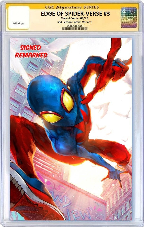 EDGE OF SPIDER-VERSE #3 IVAN TAO VIRGIN VARIANT LIMITED TO 1000 COPIES CGC REMARK PREORDER
