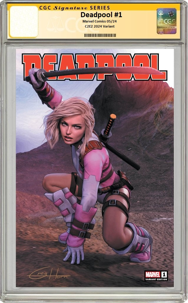DEADPOOL #1 GREG HORN C2E2 2024 VARIANT LIMITED TO 400 COPIES WITH NUMBERED COA - RAW & GRADED OPTIONS