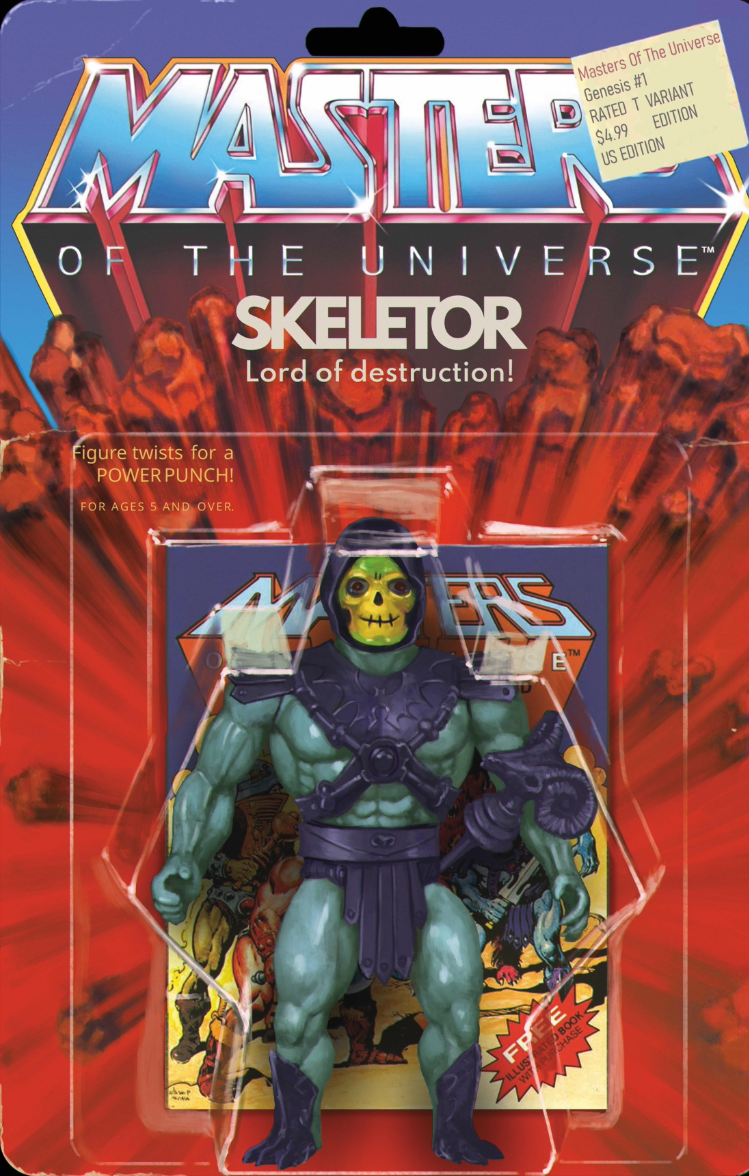MASTERS OF THE UNIVERSE: GENESIS #1 SKAN SRISUWAN SKELETOR ACTION FIGURE VARIANT LIMITED TO 500 COPIES