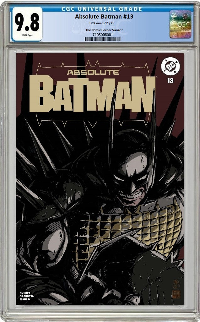 ABSOLUTE BATMAN #13 TAKASHI OKAZAKI NYCC 2025 VARIANT LIMITED TO 800 COPIES CGC 9.8 PREORDER