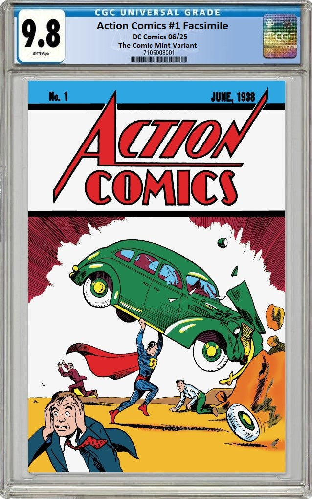 ACTION COMICS #1 GOLDEN AGE SILVER FOIL NYCC 2025 VARIANT LIMITED TO 800 COPIES CGC 9.8 PREORDER