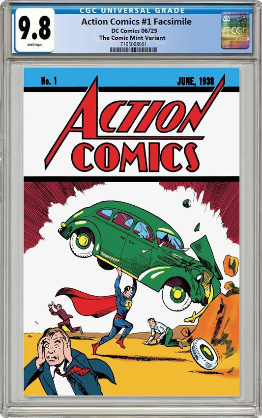 ACTION COMICS #1 GOLDEN AGE SILVER FOIL NYCC 2025 VARIANT LIMITED TO 800 COPIES CGC 9.8 PREORDER