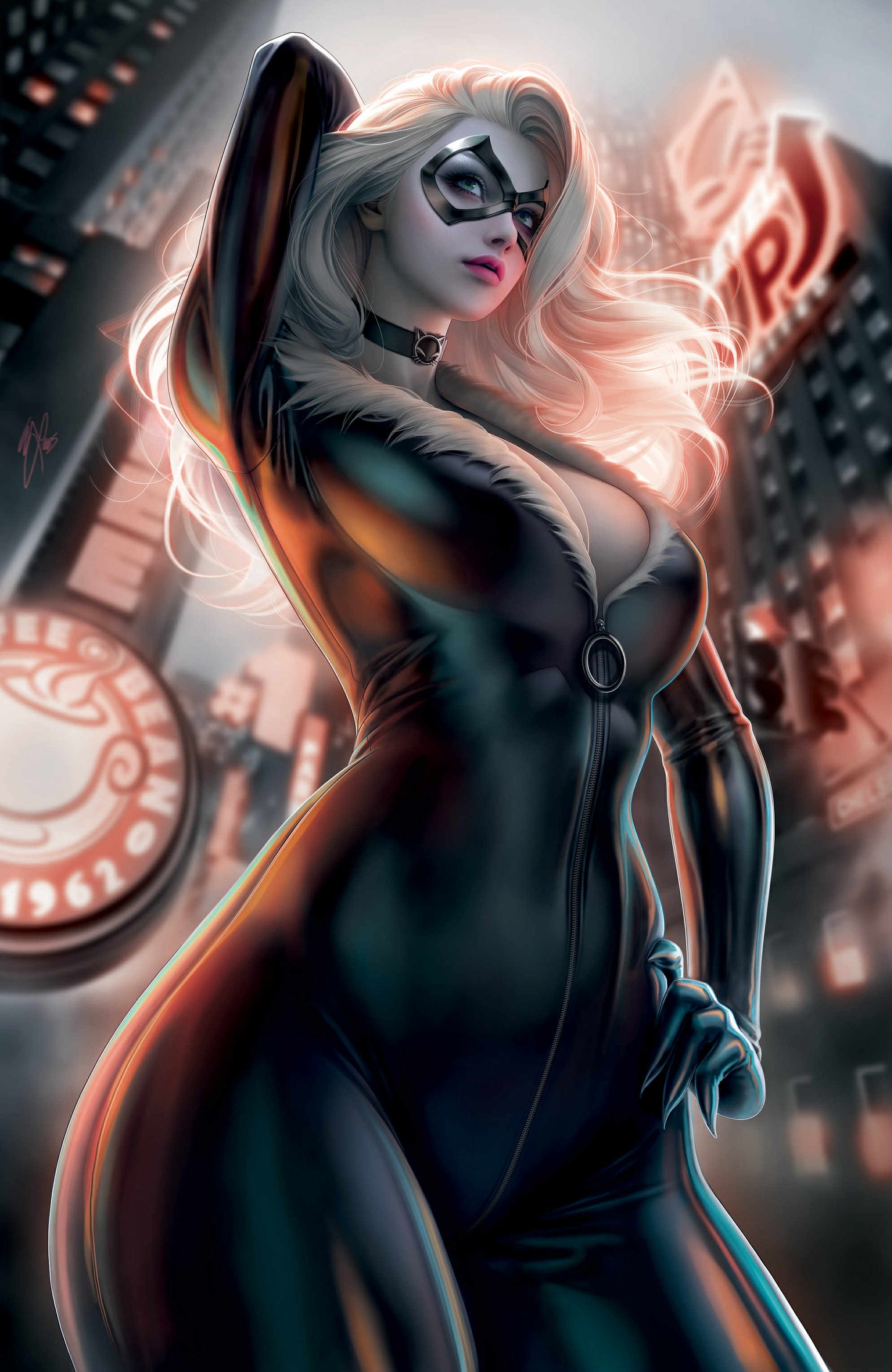 BLACK CAT #1 WARREN LOUW NYCC 2025 COLOUR SPLASH VIRGIN VARIANT LIMITED TO 800 COPIES