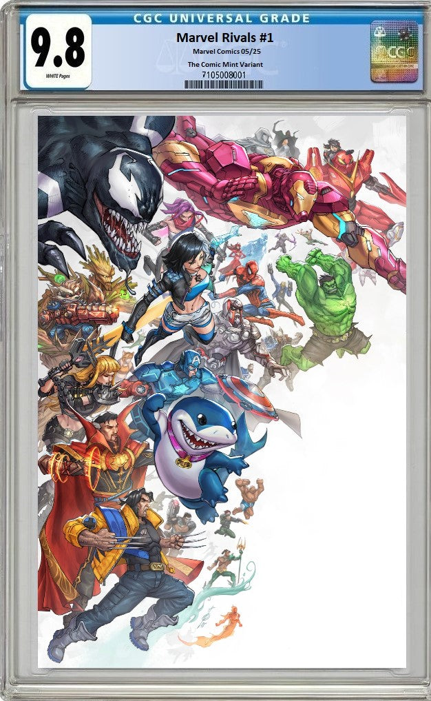 MARVEL RIVALS #1 ALAN QUAH NYCC 2025 VIRGIN VARIANT LIMITED TO 800 COPIES CGC 9.8 PREORDER