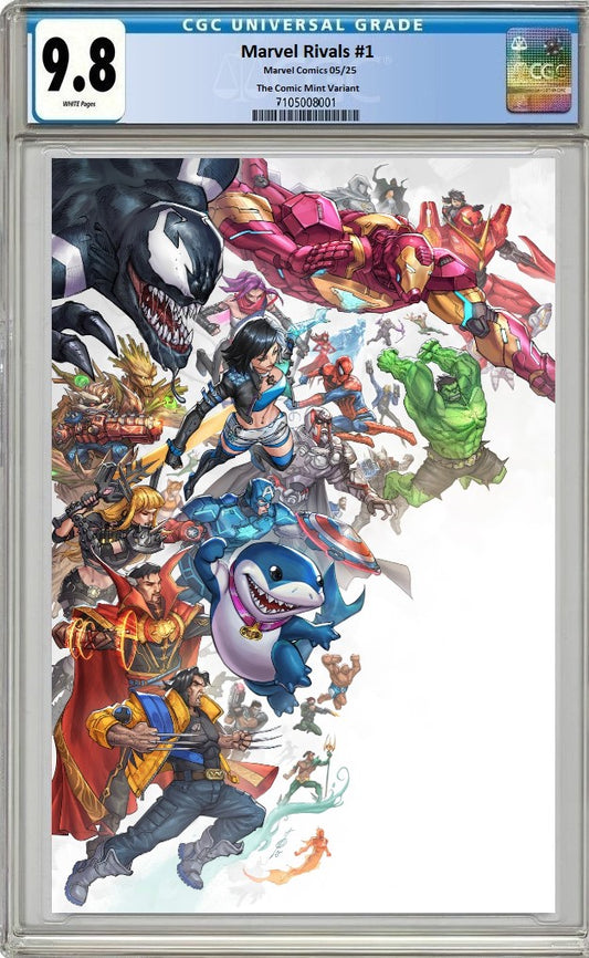 MARVEL RIVALS #1 ALAN QUAH NYCC 2025 VIRGIN VARIANT LIMITED TO 800 COPIES CGC 9.8 PREORDER