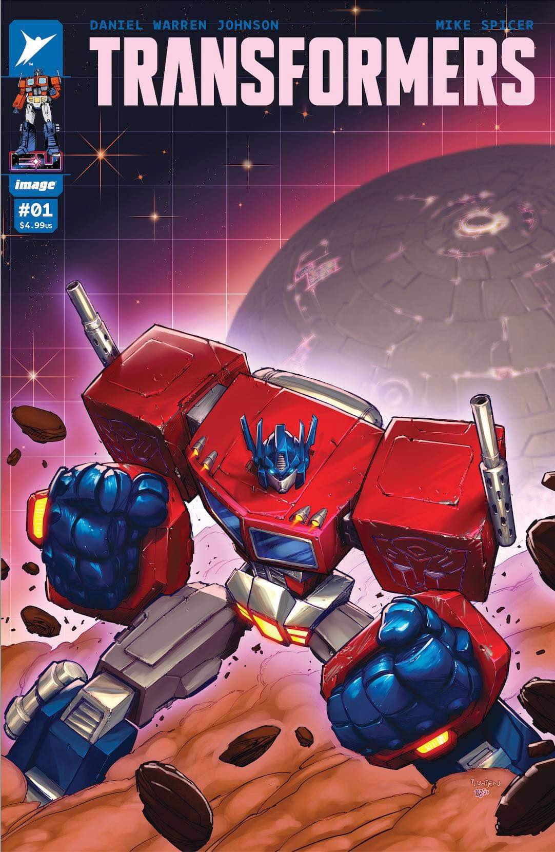 TRANSFORMERS #1 MIKE BOWDEN NYCC 2023 VARIANT LIMITED TO 500 COPIES - RAW & GRADED OPTIONS