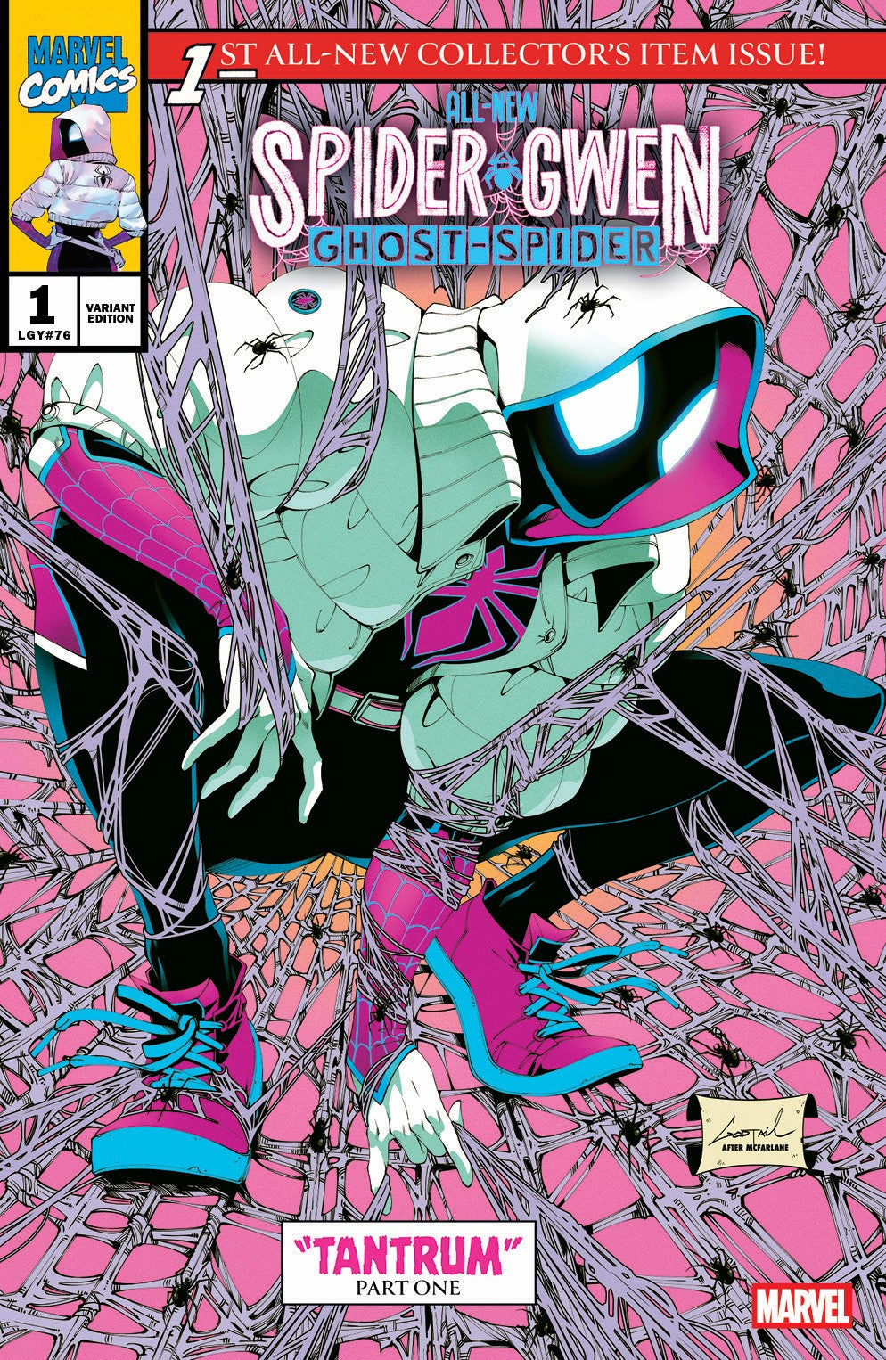 ALL-NEW SPIDER-GWEN: THE GHOST-SPIDER #1 GODTAIL PINK MASKED NYCC 2025 HOMAGE VARIANT LIMITED TO 800 COPIES