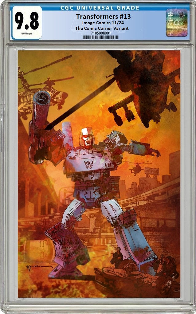 TRANSFORMERS #13 NYCC 2024 BILL SIENKIEWICZ MEGATRON VIRGIN FOIL VARIANT LIMITED TO 500 COPIES
