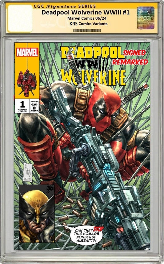 DEADPOOL WOLVERINE WWIII #1 ALAN QUAH ANTI-HOMAGE VARIANT LIMITED TO 600 COPIES WITH NUMBERED COA CGC REMARK PREORDER