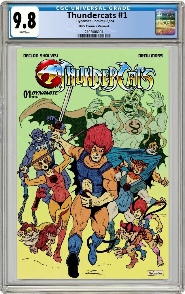 THUNDERCATS #1 ALEX CORMACK TRADE DRESS VARIANT LIMITED TO 600 COPIES CGC 9.8 PREORDER