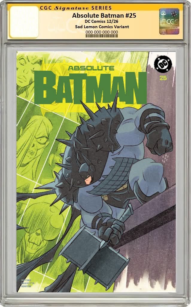 ABSOLUTE BATMAN #25 SEAN GALLOWAY TRADE DRESS VARIANT LIMITED TO 800 COPIES CGC SS PREORDER