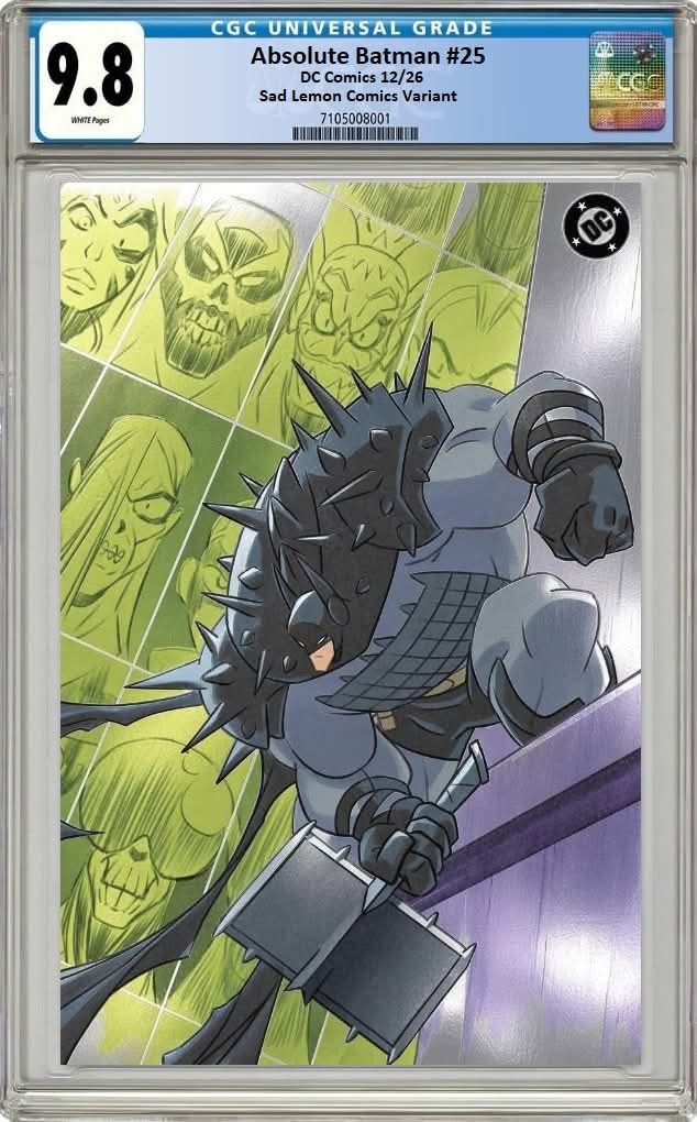 ABSOLUTE BATMAN #25 SEAN GALLOWAY VIRGIN FOIL VARIANT LIMITED TO 800 COPIES CGC 9.8 PREORDER