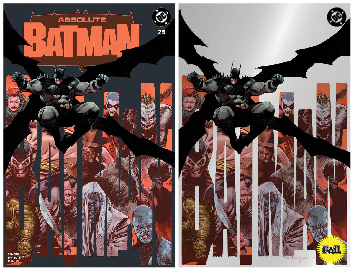 ABSOLUTE BATMAN #25 RAFA SANDOVAL TRADE/SILVER FOIL VIRGIN VARIANT SET LIMITED TO 800 SETS