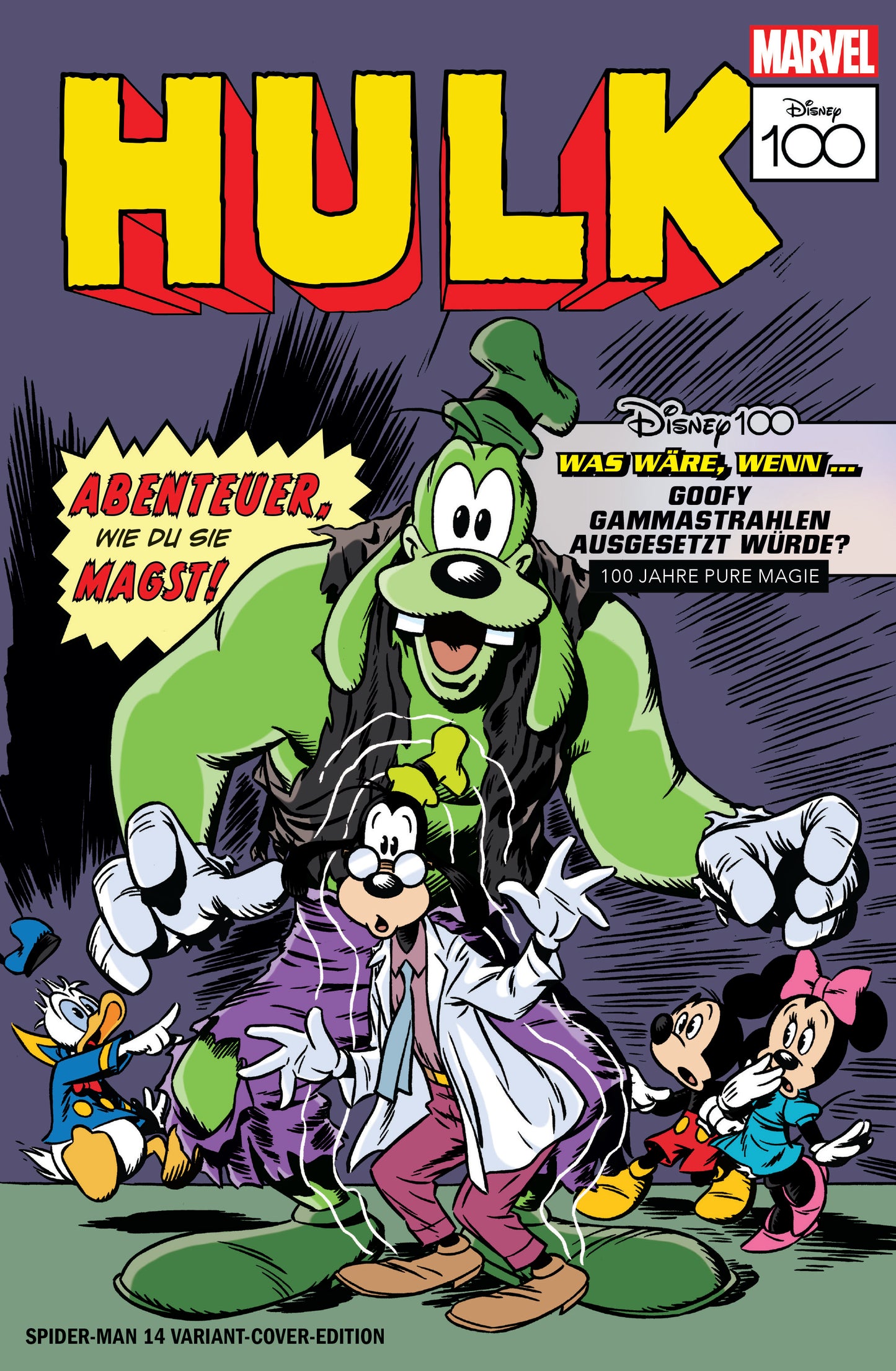 SPIDER-MAN #14 RARE DISNEY100 'HULK' GERMAN VARIANT LIMITED TO 333 COPIES