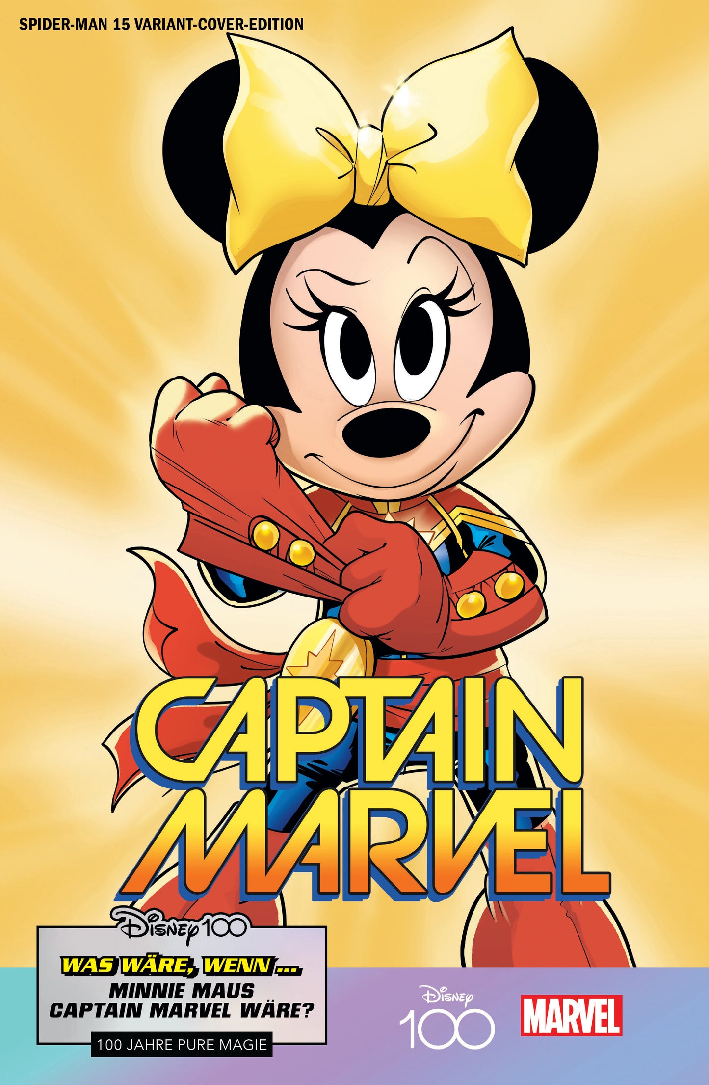 SPIDER-MAN #15 RARE DISNEY100 'CAPTAIN MARVEL' GERMAN VARIANT LIMITED TO 333 COPIES
