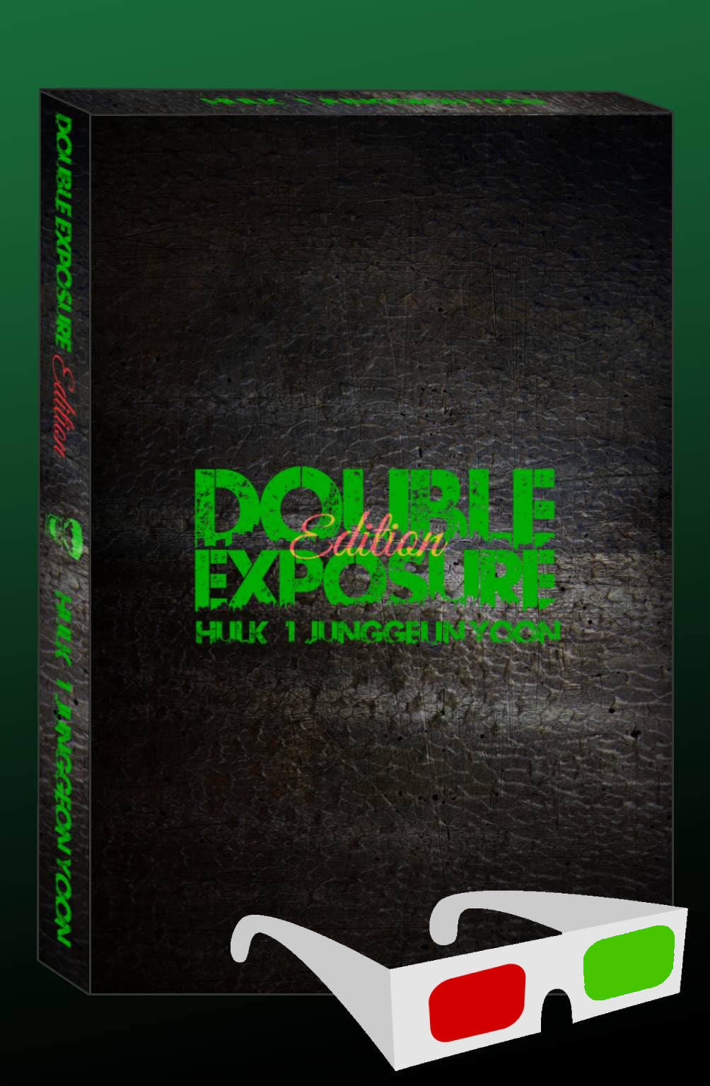 HULK #1 JUNGGUEN YOON DOUBLE-EXPOSURE TRADE/VIRGIN VARIANT SET LIMITED TO 500 SETS WITH COA, PRESENTATION BOX & 3D GLASSES