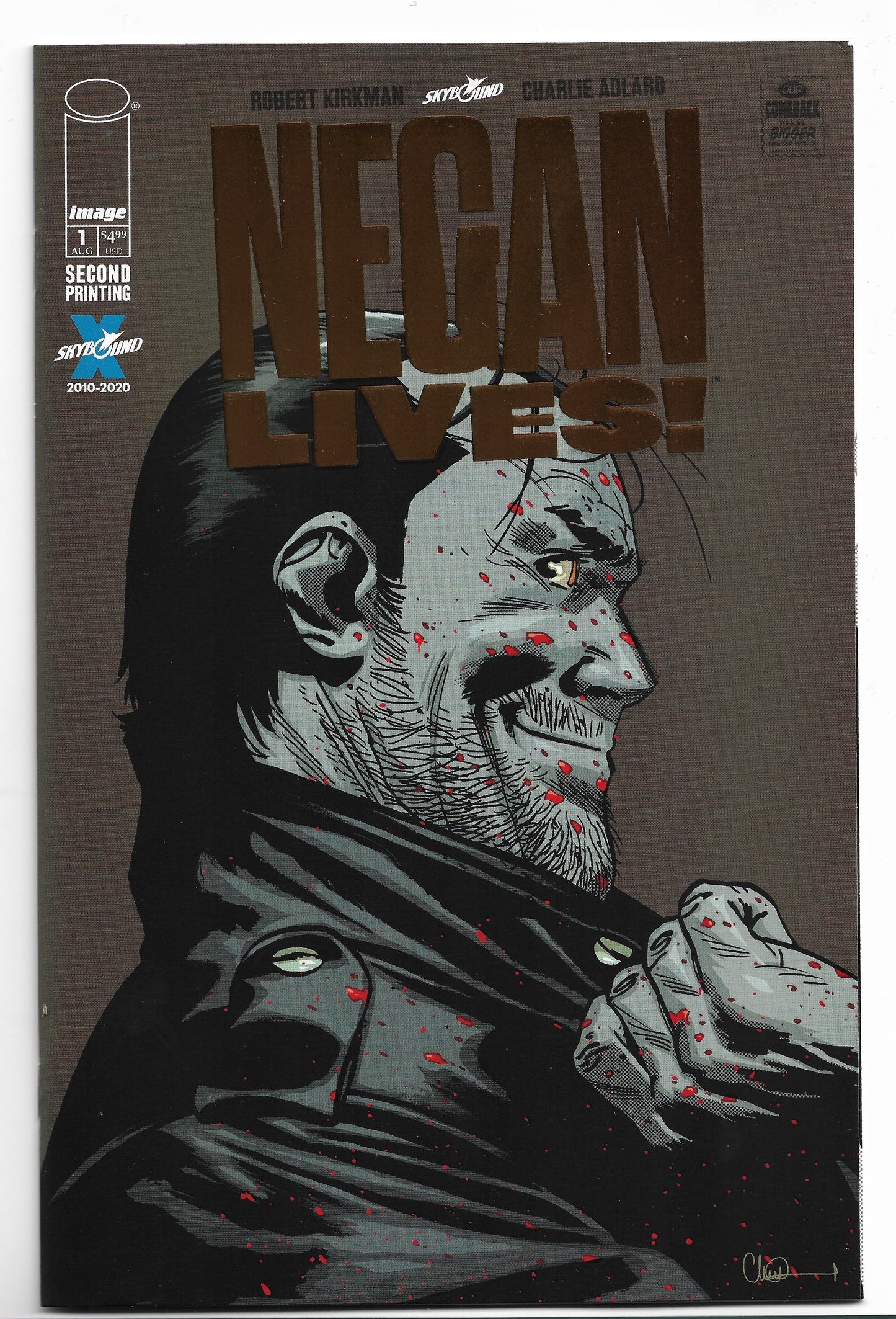 06/08/2020 WALKING DEAD NEGAN LIVES #1 (ONE SHOT) 1 PER STORE BRONZE FOIL VARIANT