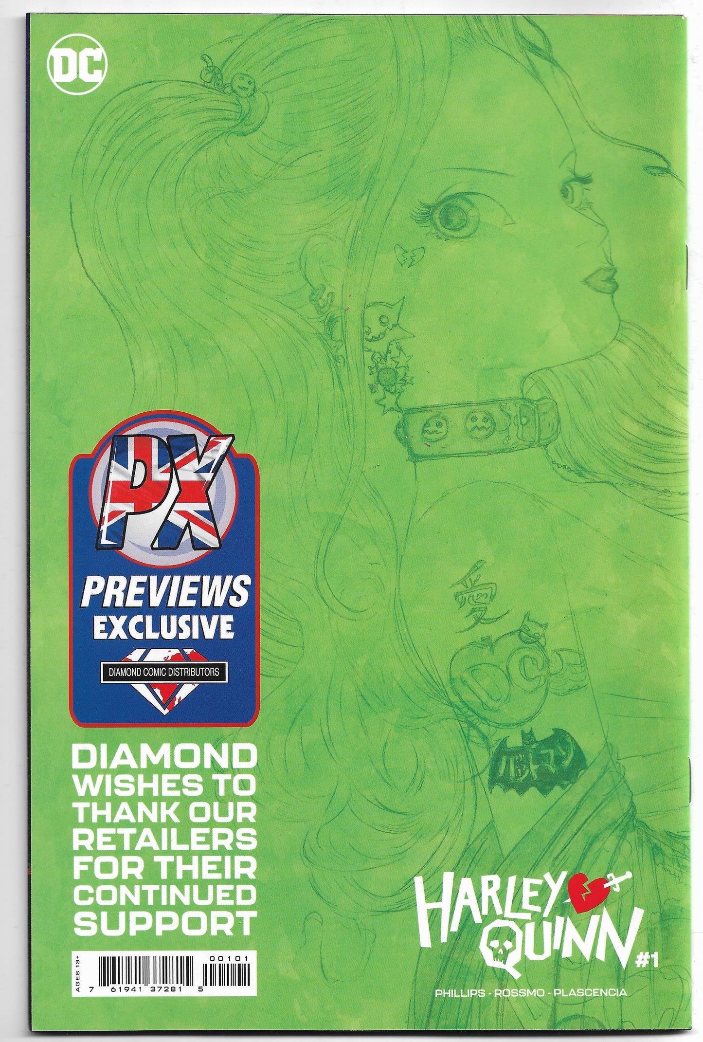 HARLEY QUINN #1 YOSHITAKA AMANO 1 PER STORE PREVIEWS UK VARIANT