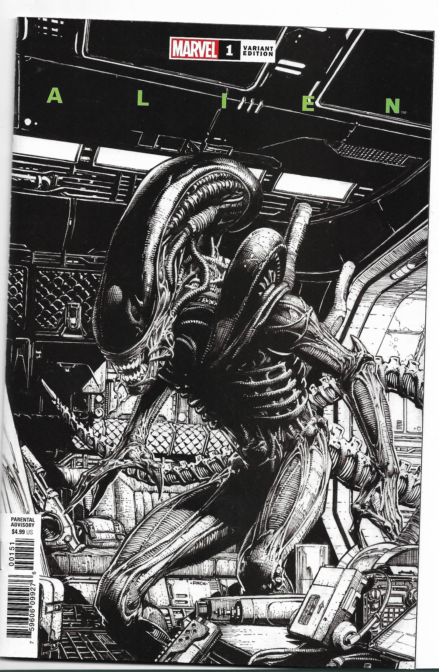 ALIEN #1 1 PER STORE FINCH SKETCH VARIANT