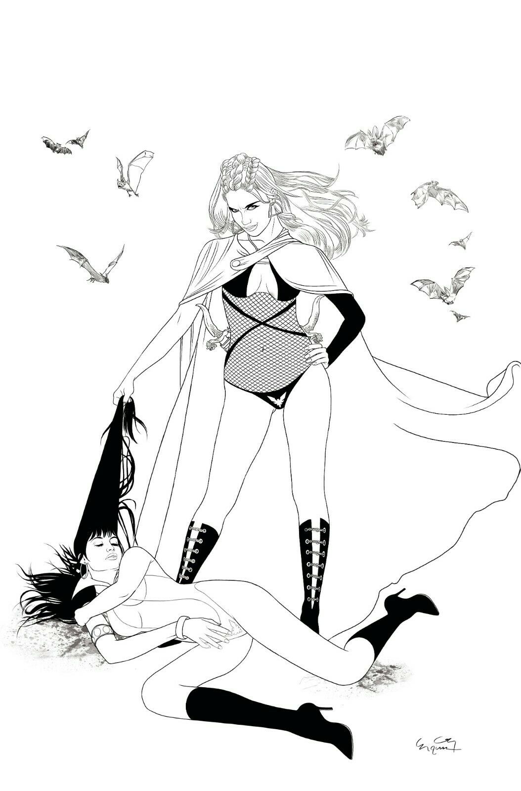 12/08/2020 VAMPIRELLA #12 1:35 GUNDEZ B&W VIRGIN VARIANT