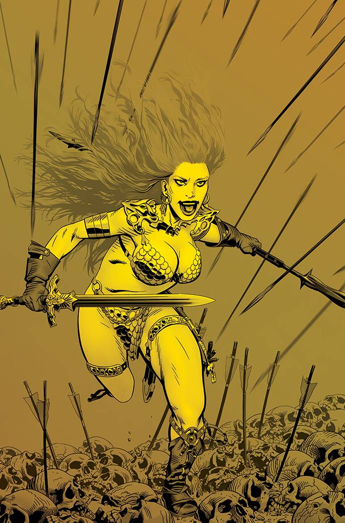 RED SONJA PRICE OF BLOOD #1 1:40 GOLDEN GOLD TINT VIRGIN VARIANT