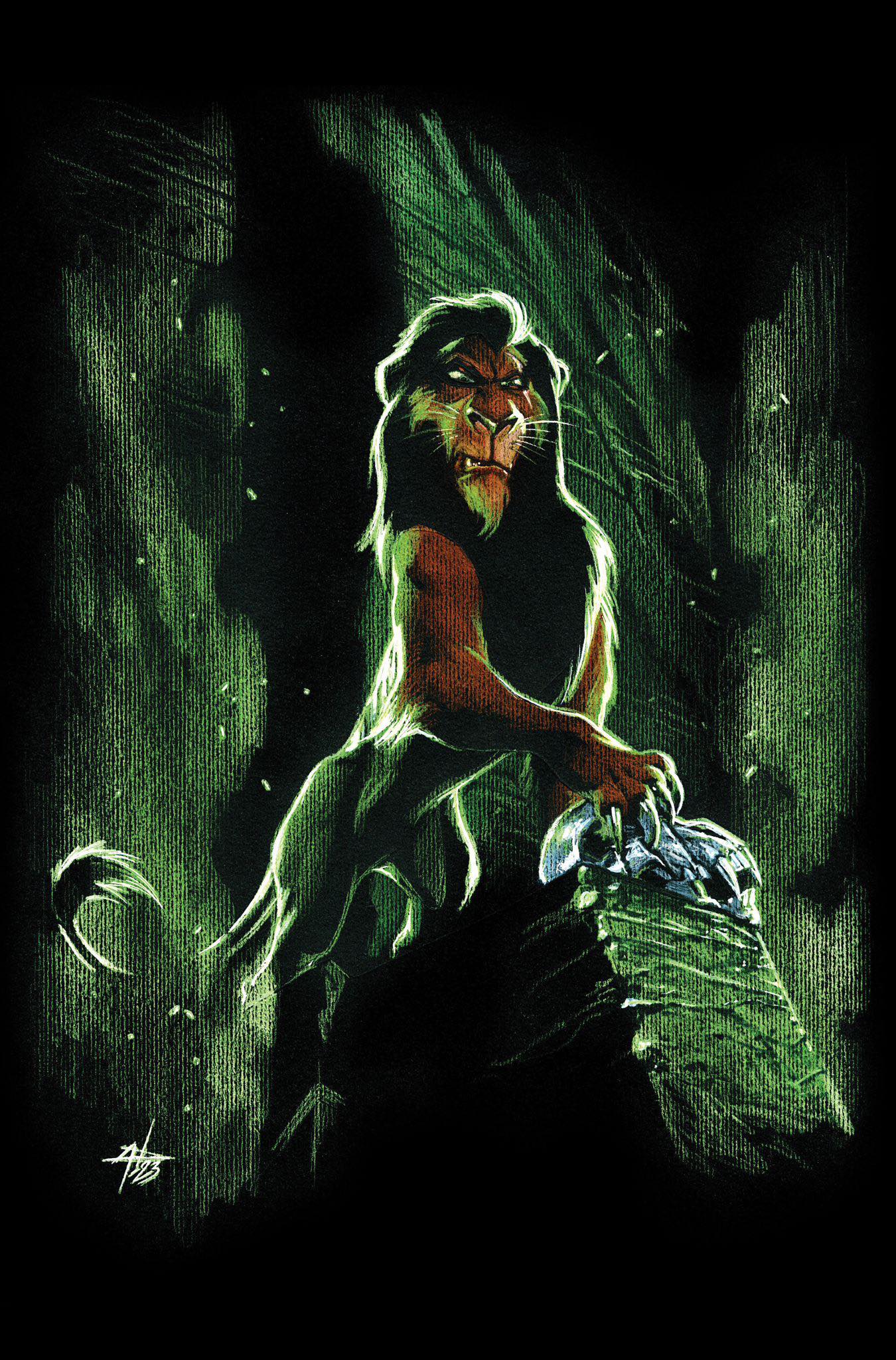 DISNEY VILLAINS SCAR #1 GABRIELE DELL'OTTO VARIANT LIMITED TO 666 COPIES WITH NUMBERED COA