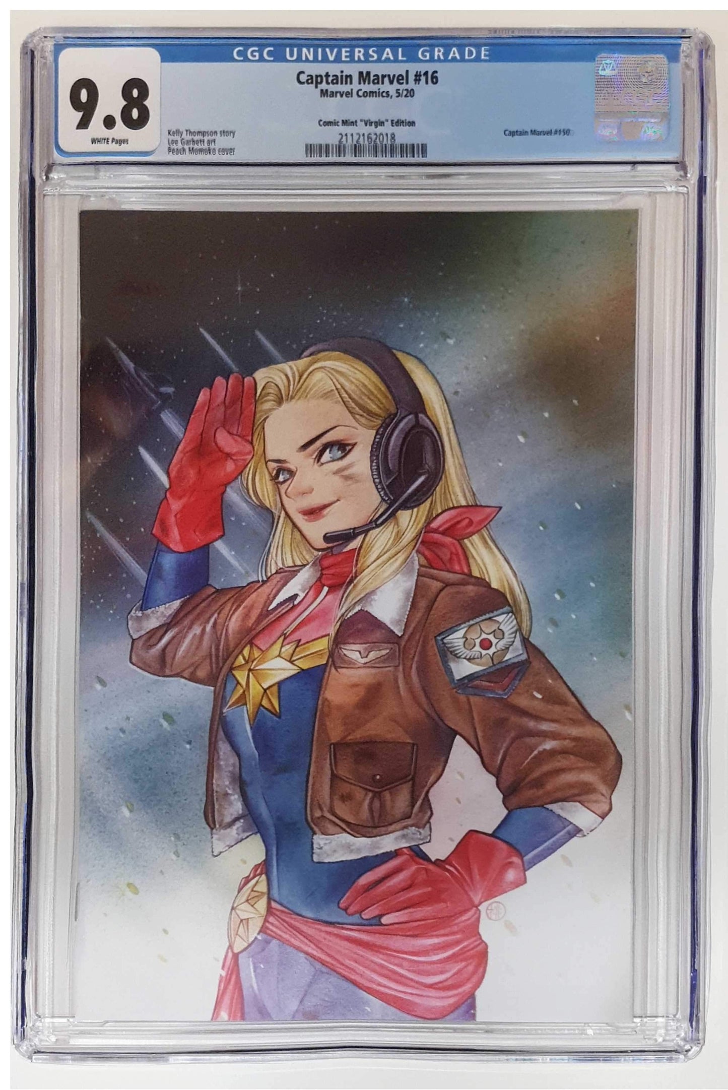CAPTAIN MARVEL #16 PEACH MOMOKO THANK YOU VARIANT VIRGIN LIMITED TO 600 CGC 9.8 WITH COA