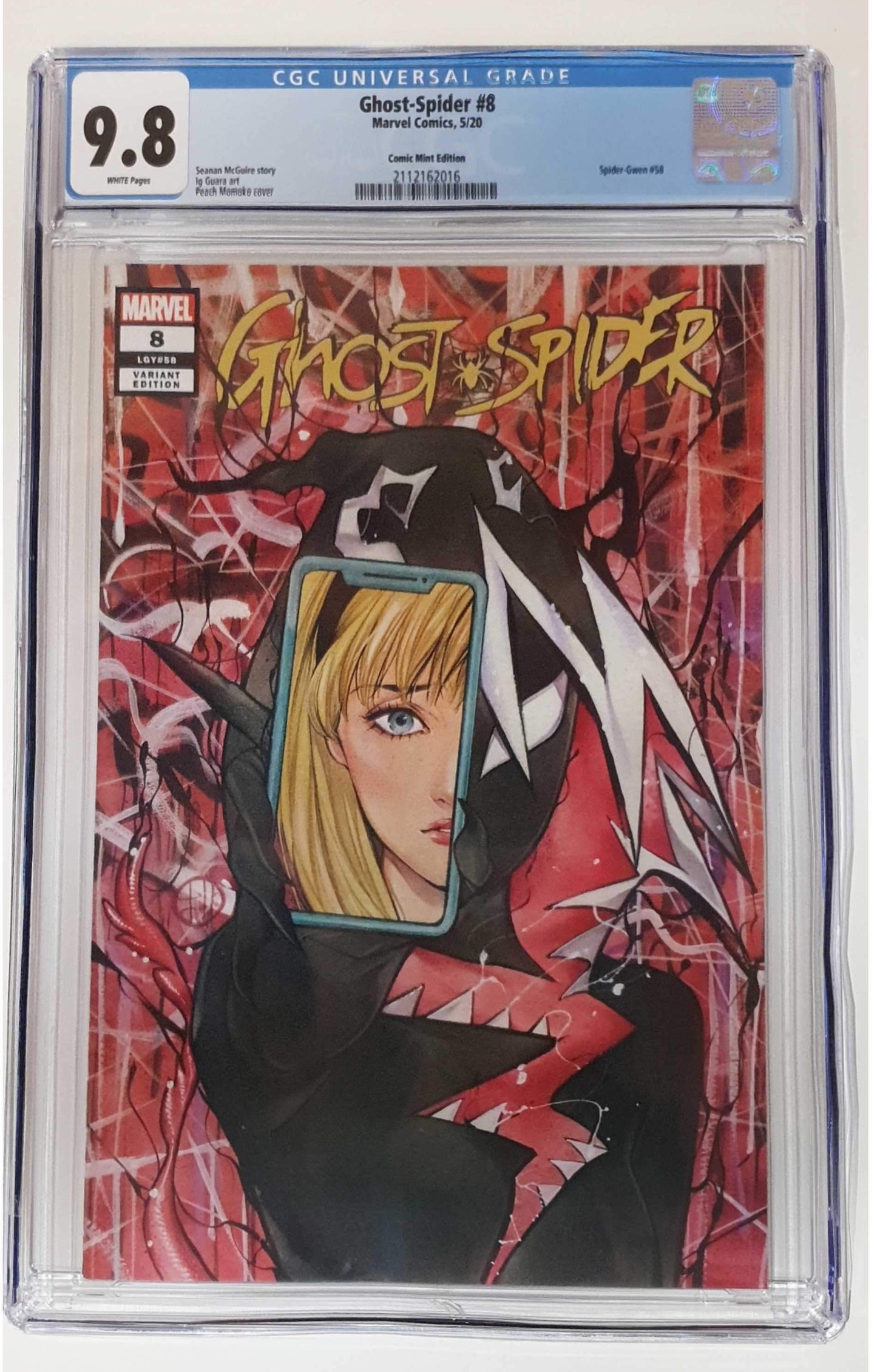 GHOST-SPIDER #8 PEACH MOMOKO GWENOM TRADE DRESS VARIANT LIMITED TO 3000 CGC 9.8