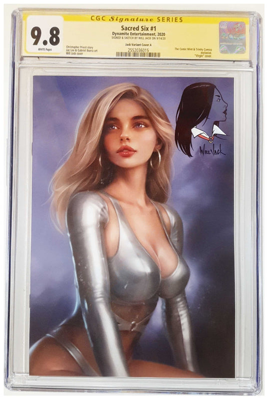 SACRED SIX #1 WILL JACK 'NYX' VIRGIN VARIANT LIMITED TO 500 COPIES CGC 9.8 REMARK