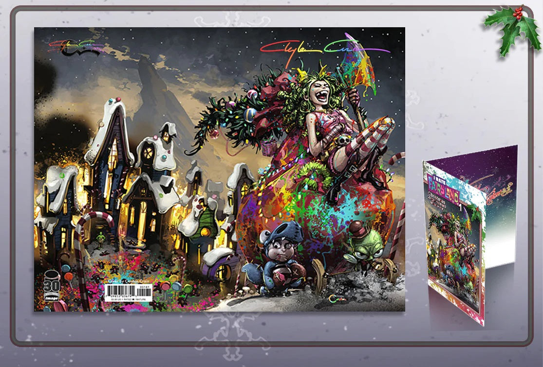 I HATE FAIRYLAND #1 CLAYTON CRAIN VARIANT LIMITED TO 365 COPIES WITH SIGNED & NUMBERED XMAS CARD COA - INFINITY SIGNED WITH COA
