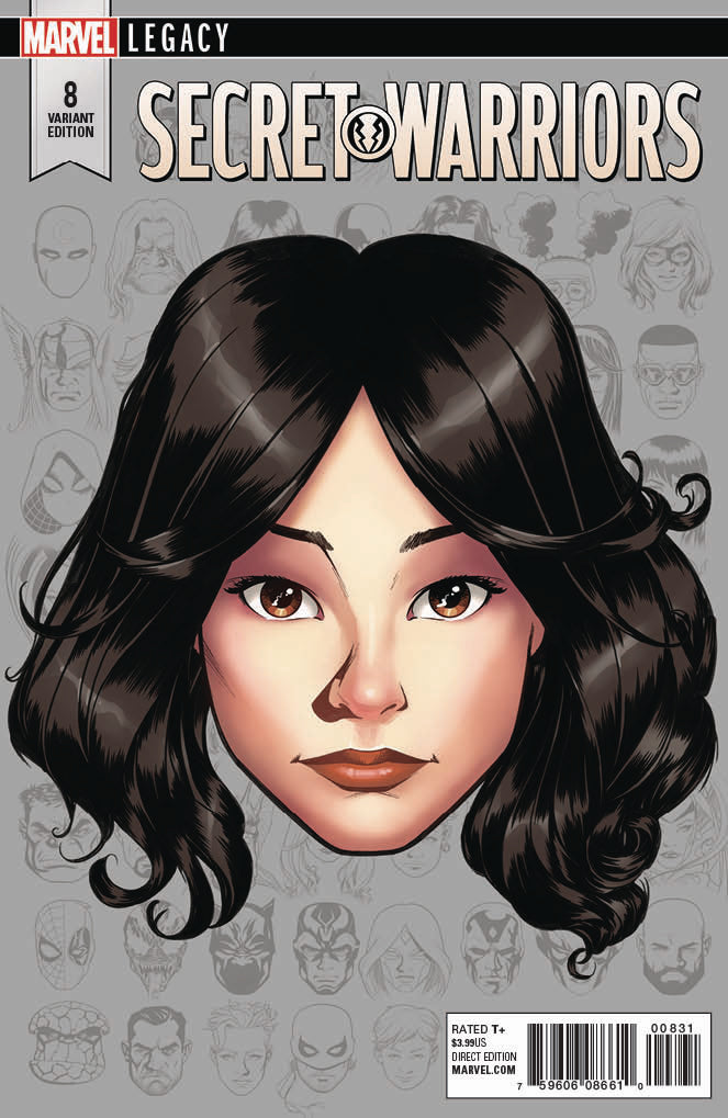 SECRET WARRIORS #8 1:10 MCKONE LEGACY HEADSHOT VAR LEG
