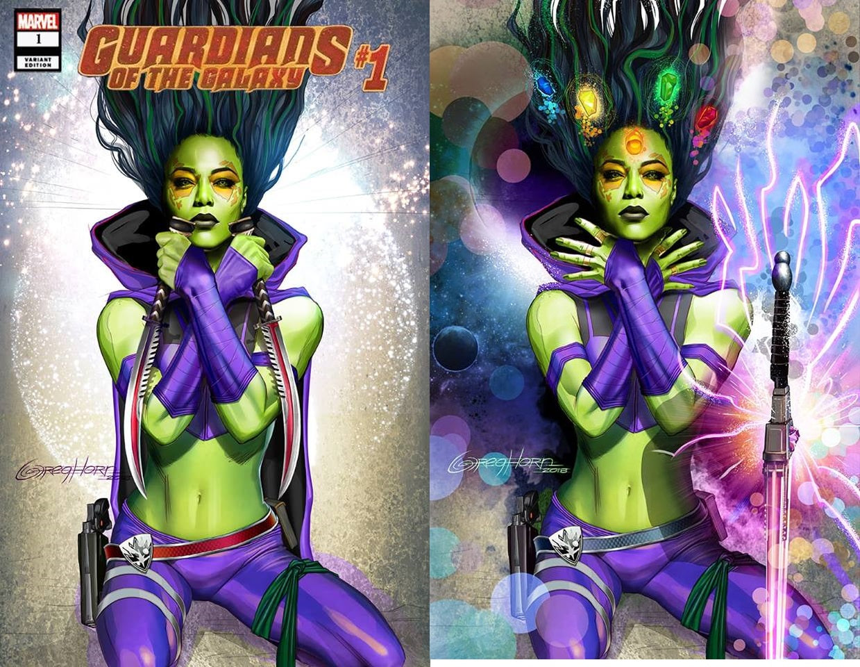 GUARDIANS OF THE GALAXY #1 GREG HORN TRADE/VIRGIN VARIANTS LIMITED TO 1000 SETS
