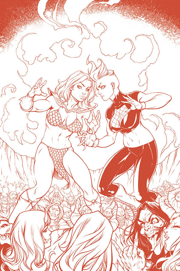 22/01/2020 RED SONJA AGE OF CHAOS #1 1:15 GARZA B&W TINT VARIANT