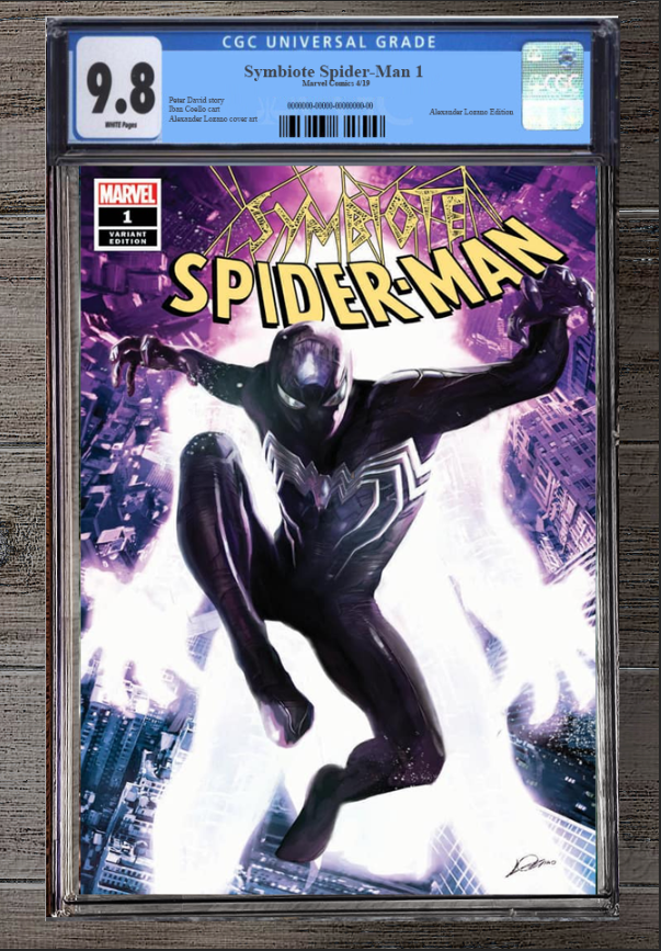 SYMBIOTE SPIDER-MAN #1 ALEXANDER LOZANO TRADE DRESS VARIANT LIMITED TO 3000 CGC 9.8 PREORDER