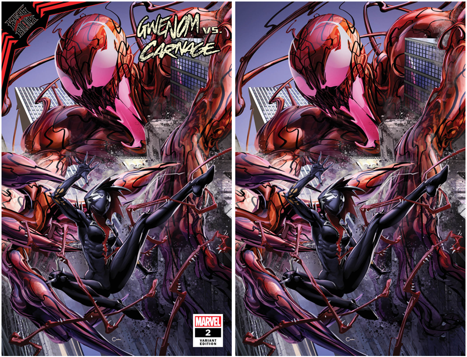 KING IN BLACK GWENOM VS CARNAGE #2 CLAYTON CRAIN EXCLUSIVE TRADE/VIRGIN VARIANT SET