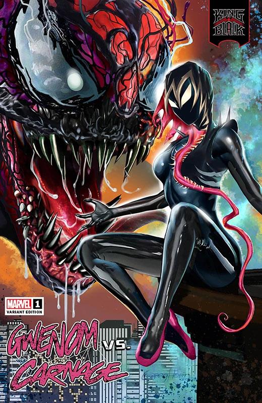 KING IN BLACK GWENOM VS CARNAGE #1 GREG HORN TRADE DRESS VARIANT