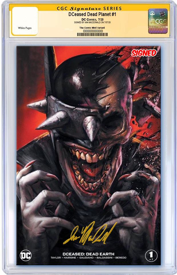 DCEASED DEAD PLANET #1 IAN MACDONALD BATMAN WHO LAUGHS VARIANT