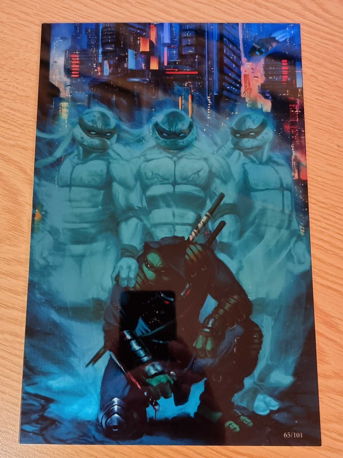 TMNT THE LAST RONIN #1 AARON BARTLING METAL VARIANT 63/101 & COLLECTORS COIN