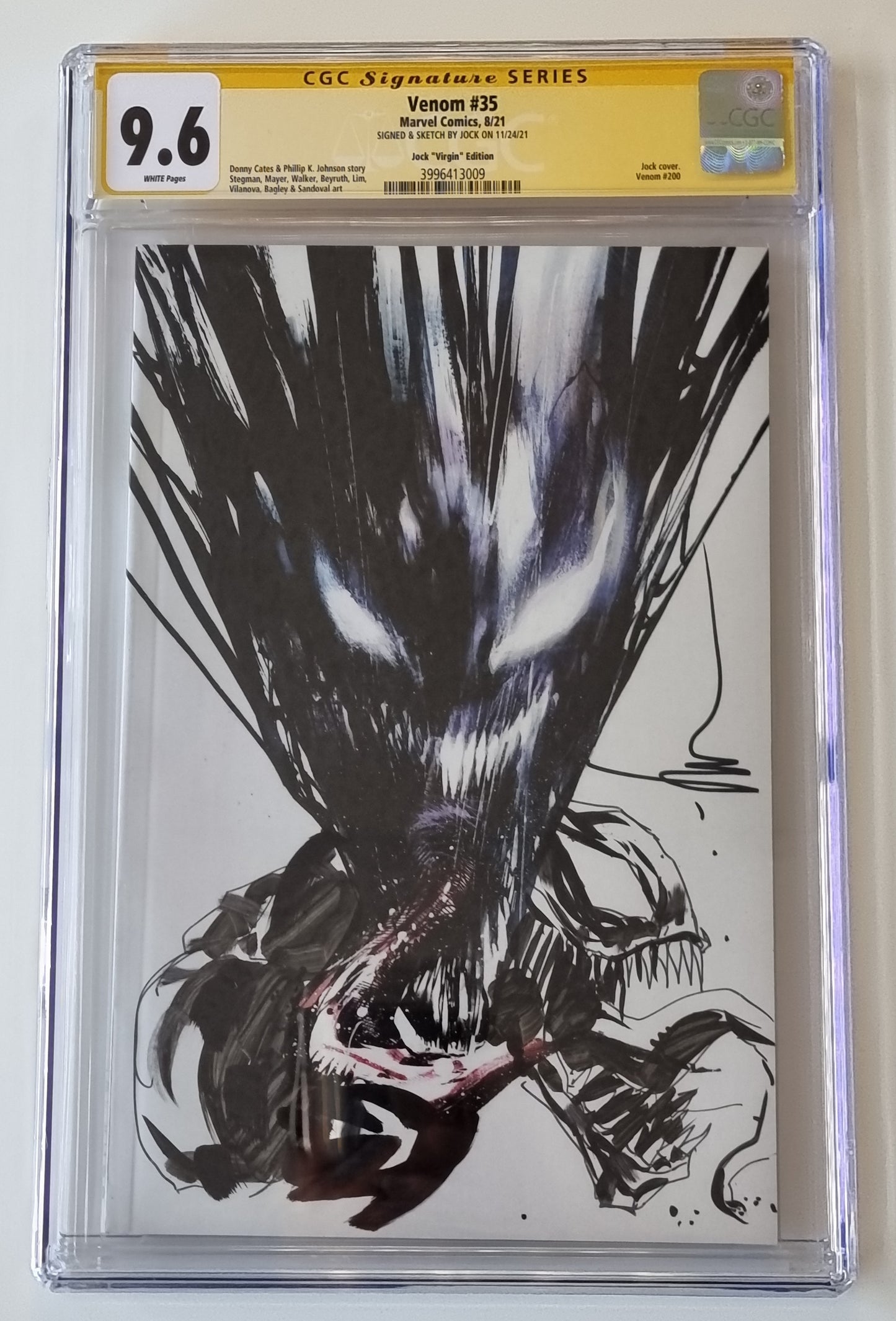 VENOM #200 1:500 JOCK VIRGIN VARIANT CGC 9.6 REMARK BY JOCK
