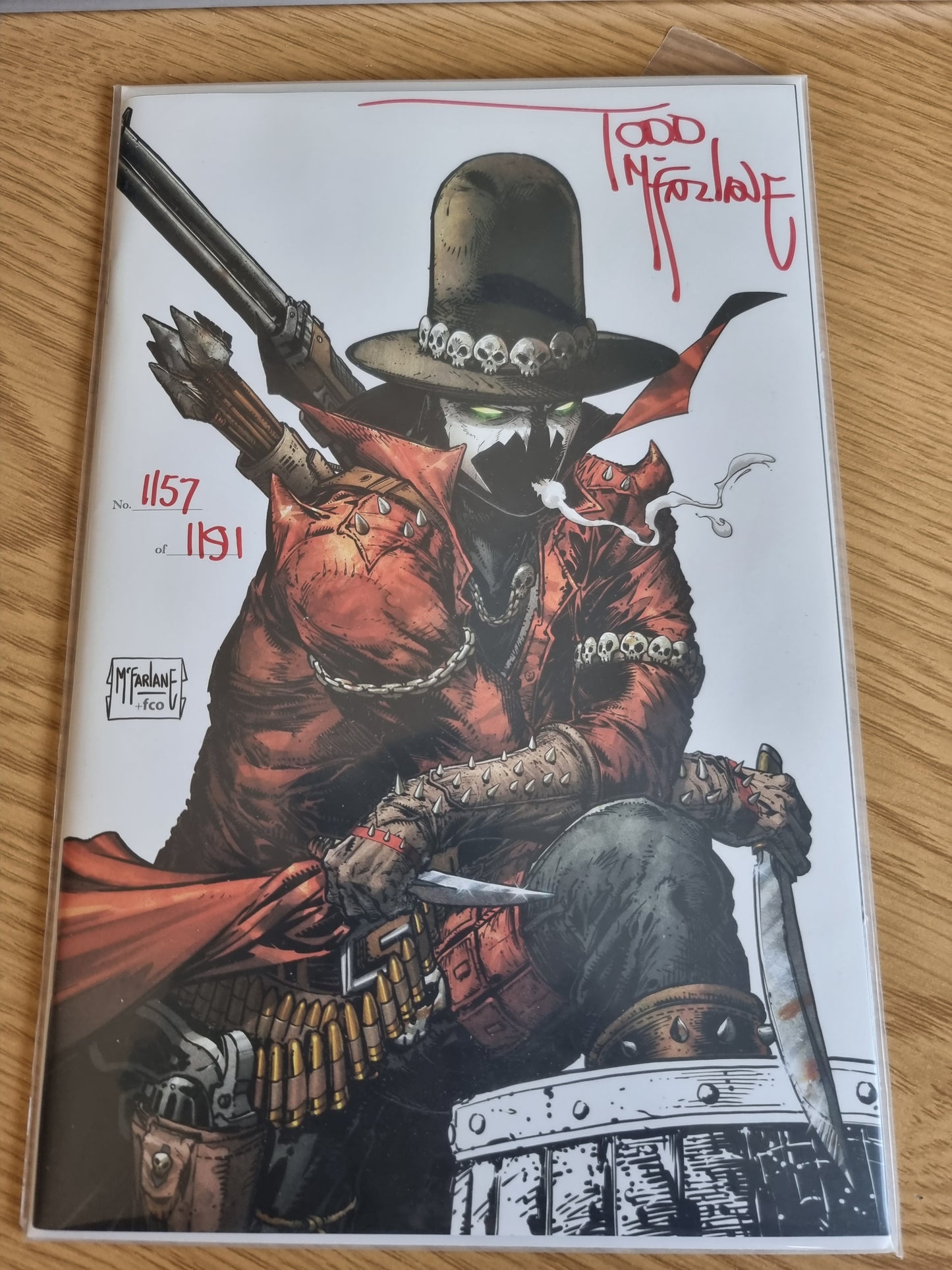 GUNSLINGER SPAWN #1 1:250 MCFARLANE SIGNED VARIANT 1157/1191