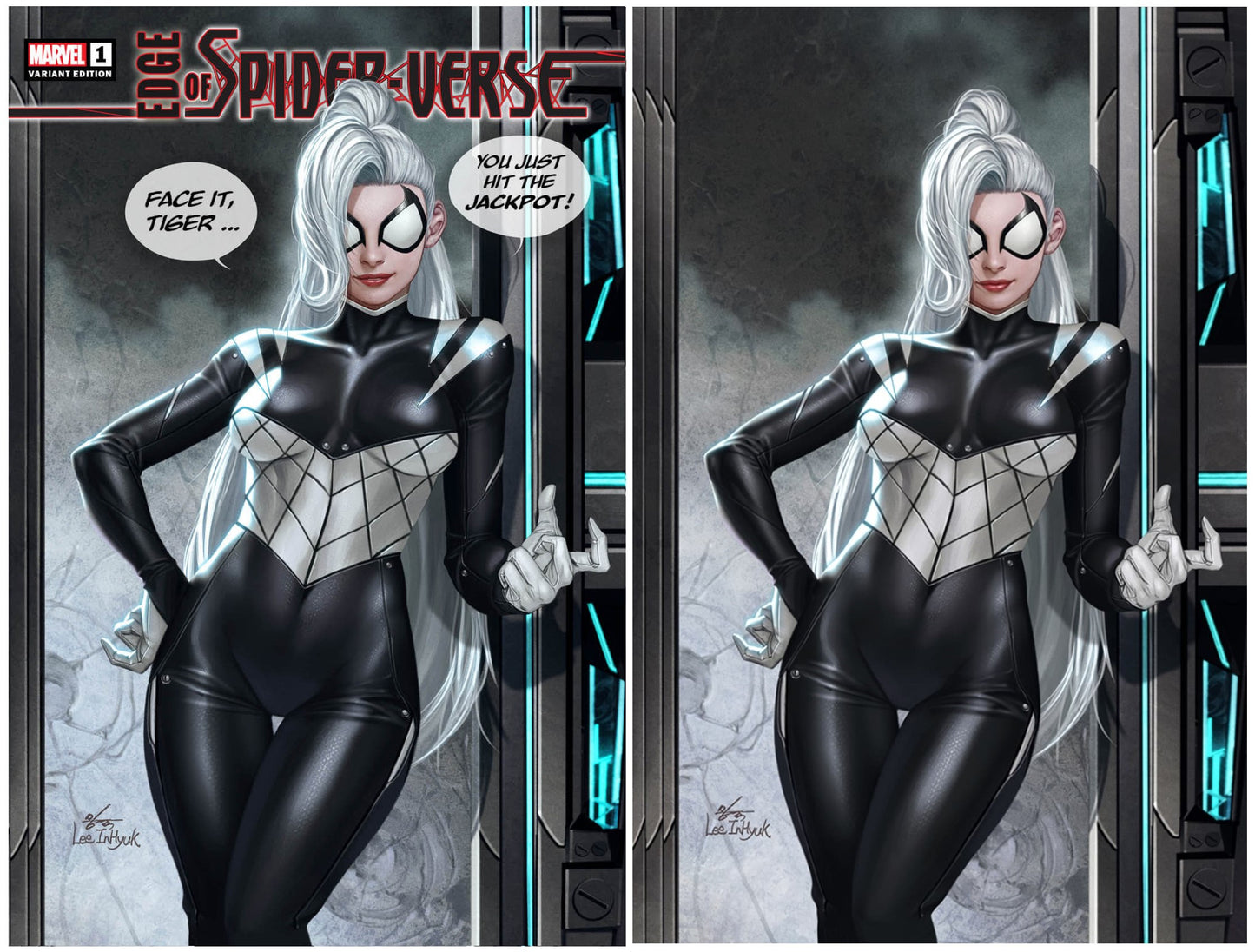 EDGE OF SPIDER-VERSE #1 INHYUK LEE TRADE DRESS/VIRGIN VARIANT SET LIMITED TO 1000 SETS