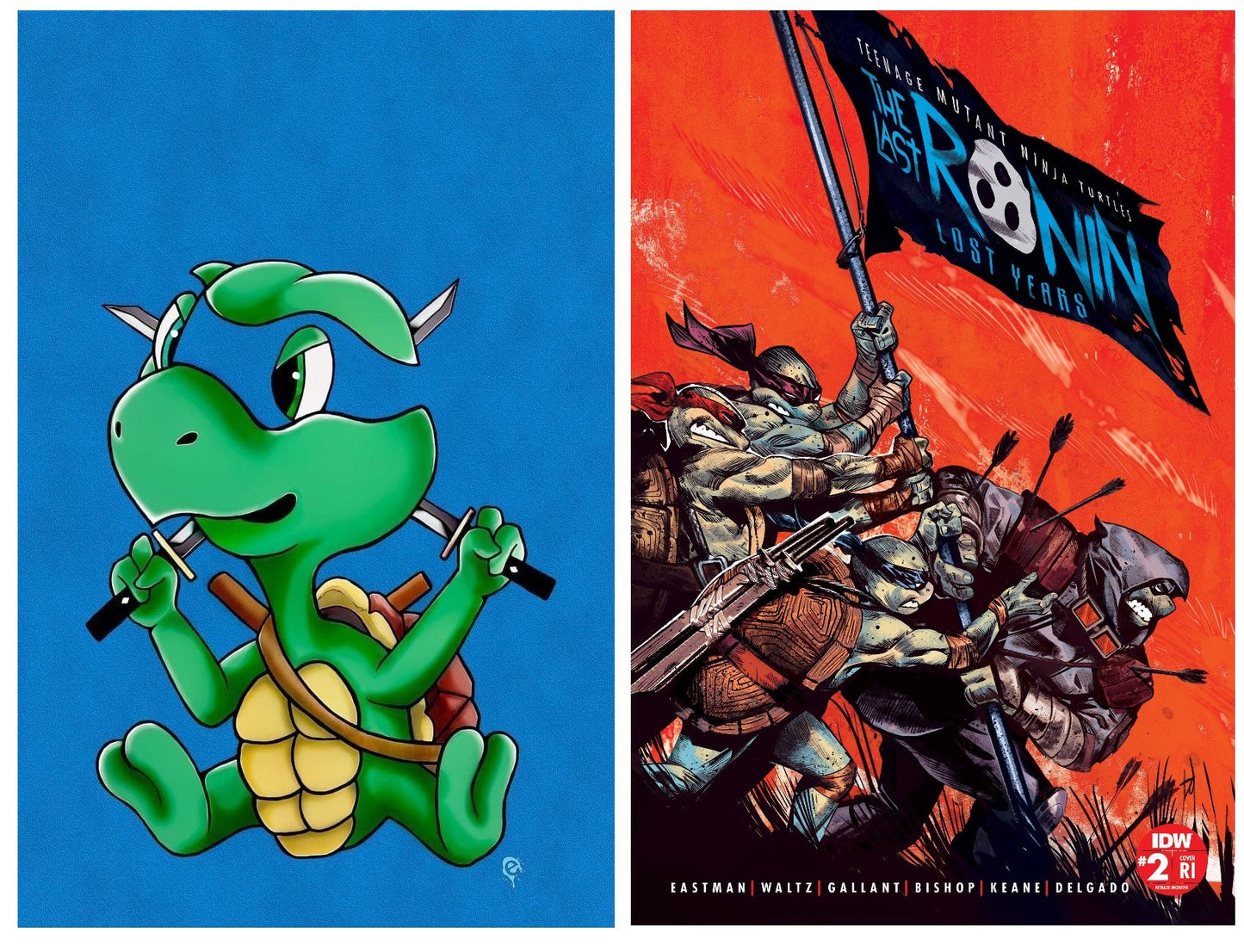 TMNT LAST RONIN LOST YEARS #2 ERIC HEARD NEGATIVE BABY VIRGIN VARIANT LIMITED TO 777 COPIES WITH NUMBERED COA + 1:25 VARIANT