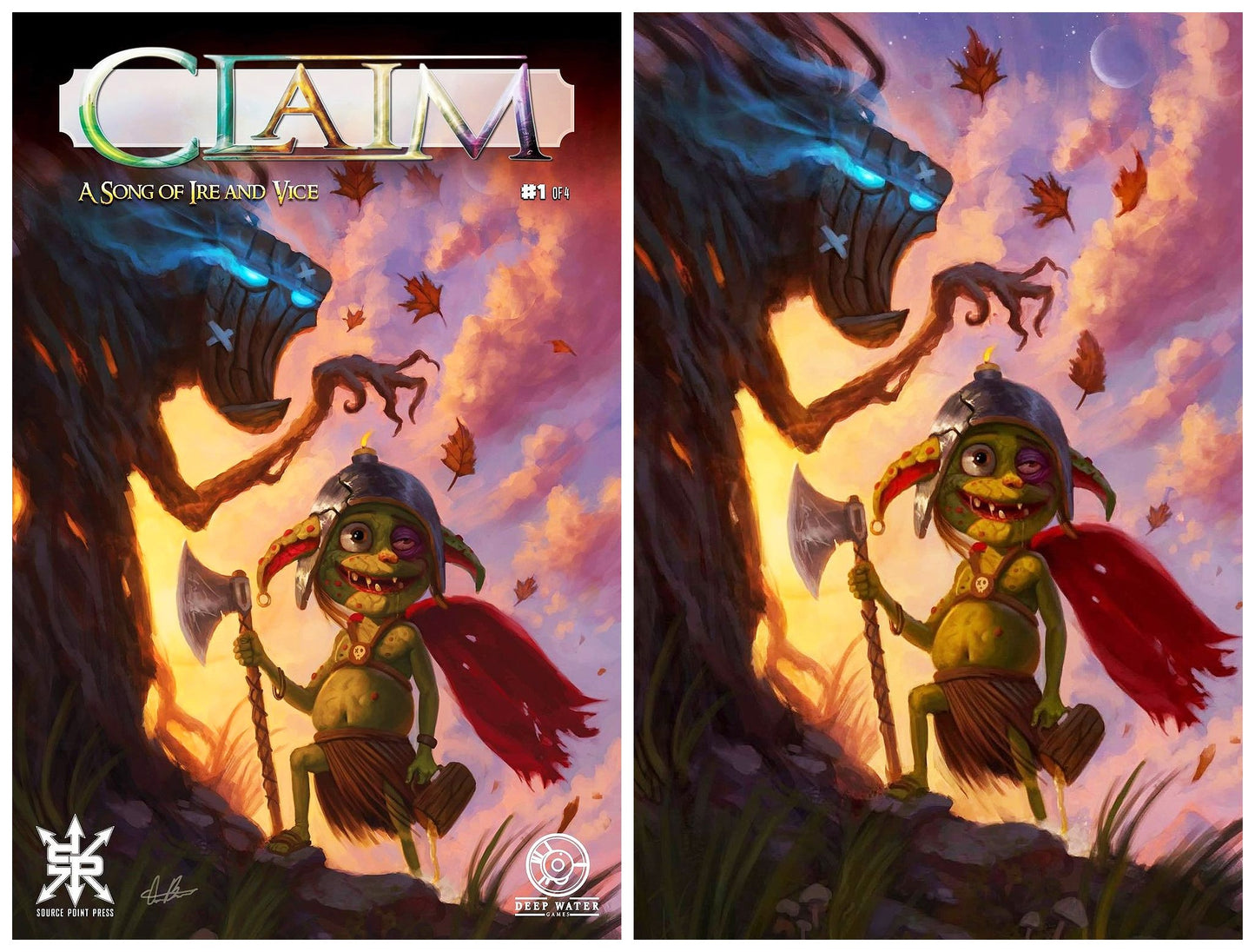 CLAIM SONG OF IRE AND VICE #1 AARON BARTLING TRADE/VIRGIN VARIANT SET LIMITED TO 250 SETS