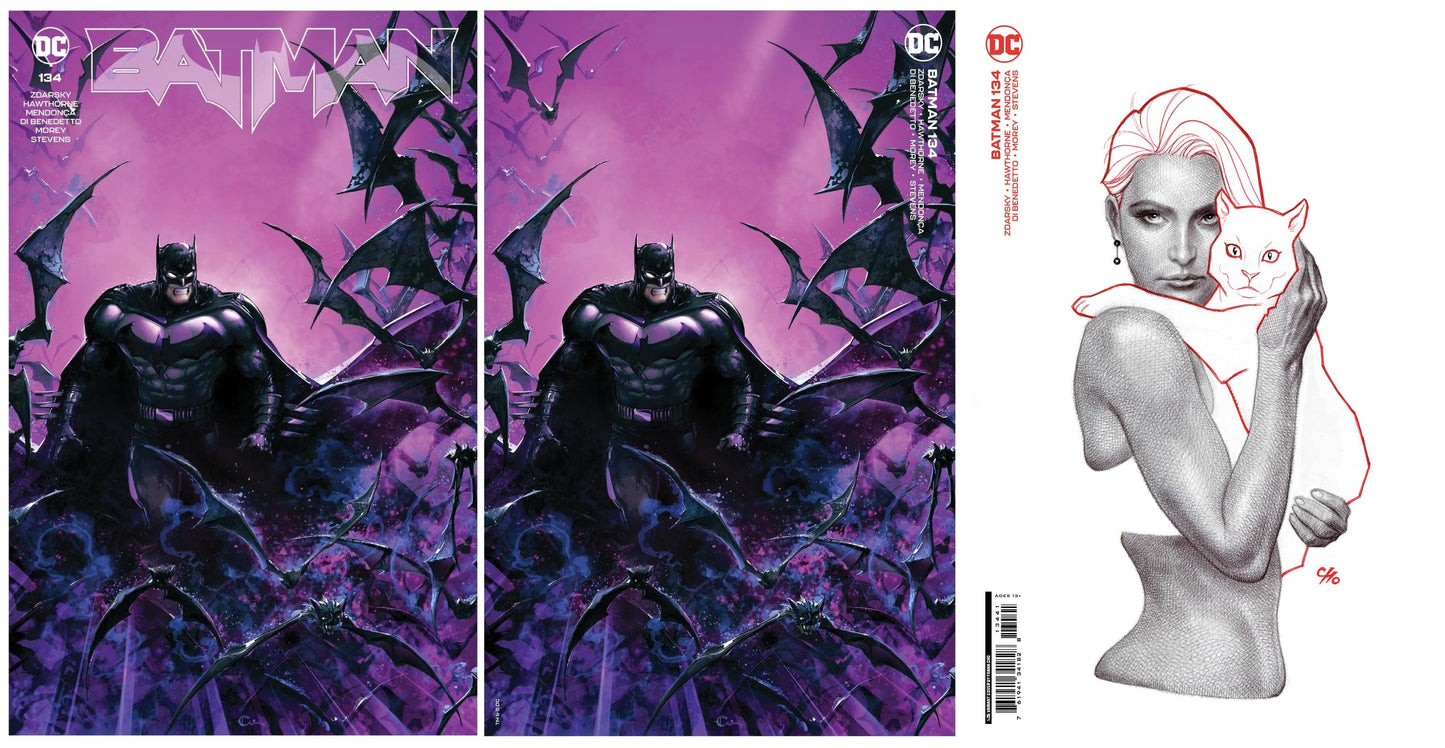 BATMAN #134 CLAYTON CRAIN TRADE/MINIMAL TRADE VARIANT SET LIMITED TO 1000 SETS WITH COA + 1:25 VARIANT